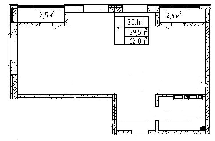 ЖК Трудовая, 4, 2-комн кв 62,0 м2, за 6 820 000 ₽, 2 этаж